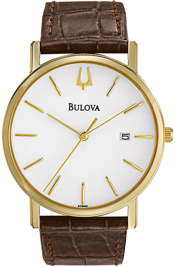 Bulova Dress Brown Gator Leather Watch