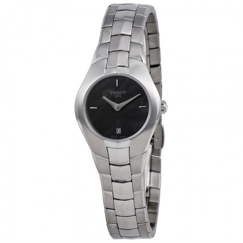 Tissot T-Round Black Mother Of Pearl Watch