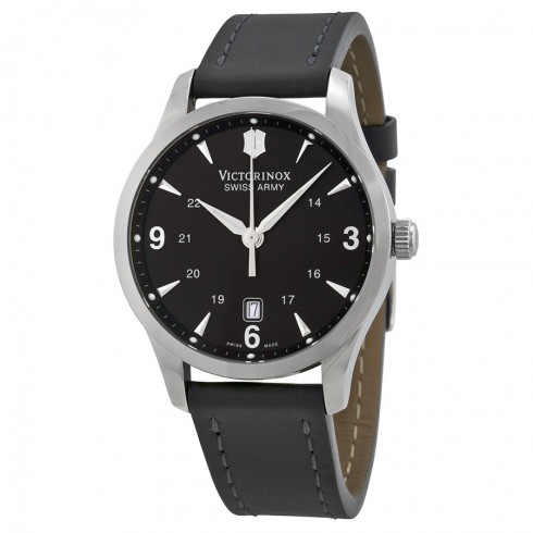 Victorinox Infantry Black Dial & Leather Watch