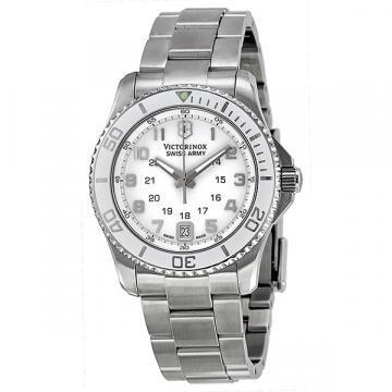 Victorinox Maverick GS GMT White Dial Silver Tone Watch