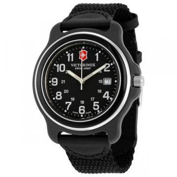 Victorinox Original XL All Black Nylon & Leather Watch