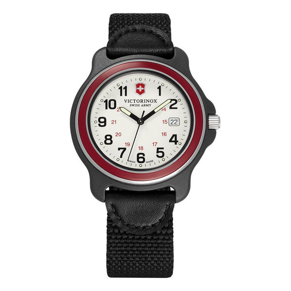 Victorinox Original XL Black Nylon & Leather Watch