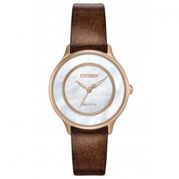 Citizen Eco-Drive L Circle Of Time Brown Leather Watch
