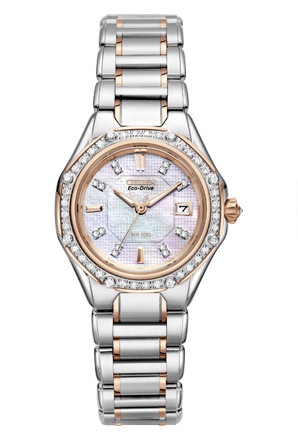 Citizen Eco-Drive Octavia Diamond Mother Of Pearl Two Tone Watch