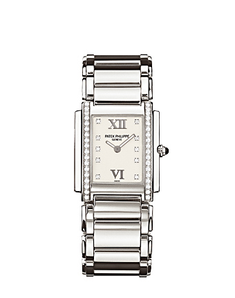 Patek Philippe Stainless Steel Ladies Twenty~4 Timeless White Watch