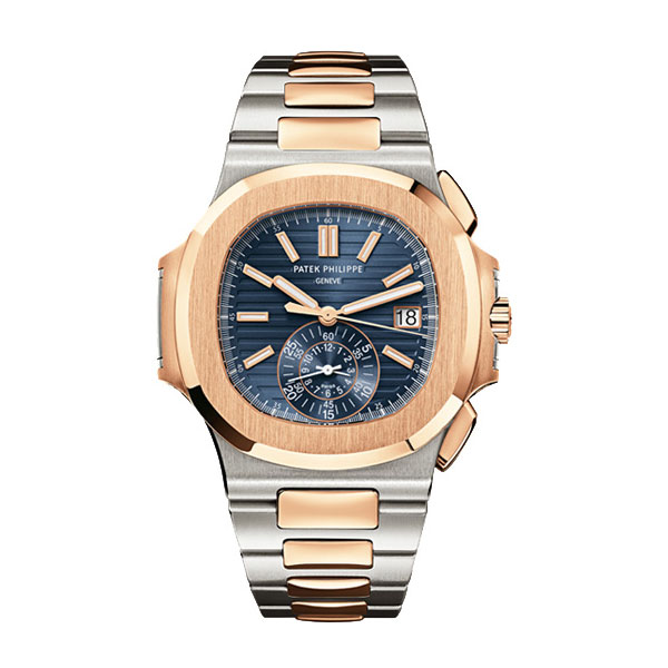 Patek Philippe Stainless Steel and Rose Gold Men Nautilus Chronograph