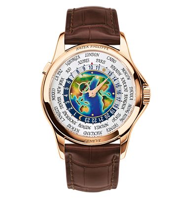 Patek Philippe Rose Gold Men Complications World Time Watch