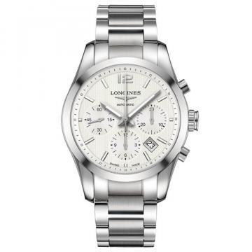 Longines Conquest Classic Silver Gray Dial Chronograph
