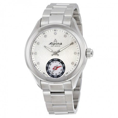 Alpina Horological Smartwatch White Dial Steel Strap
