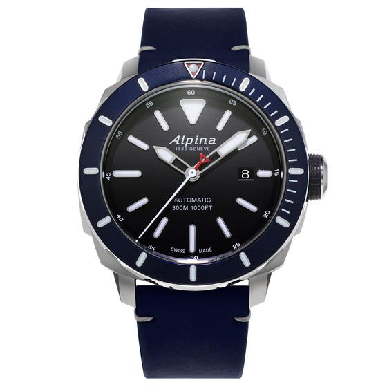 Alpina Seastrong Diver 300 Automatic Lether Strap Diver’s Watch