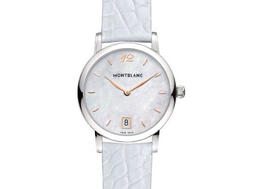 Montblanc Star Classique Lady White Leather Strap Women's Watch