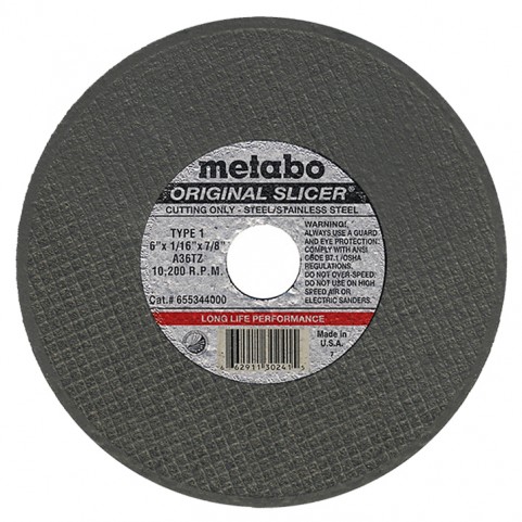 Metabo Long Life 6" Cut-Off Wheel, 0.045" Thickness, 7/8" Arbor Hole
