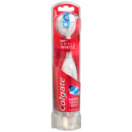 Colgate-Palmolive 360 Optic White Battery Powered Soft Bristle Toothbrush