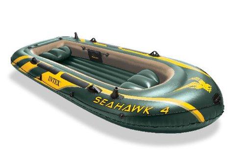 Intex Seahawk 4, 4-Person Inflatable Boat w\Aluminum Oars & High Output Pump