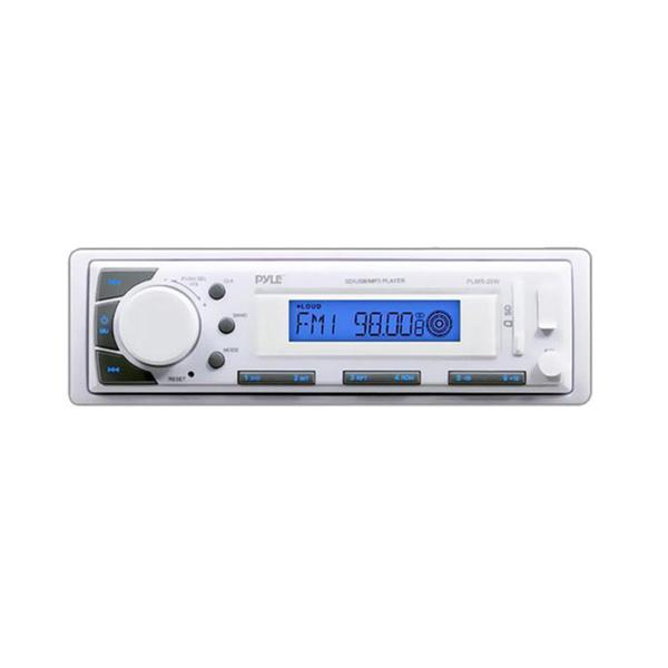 Pyle KTMRGS49 White Marine Stereo AM/FM Receiver and USB/SD iPod/MP3 Player