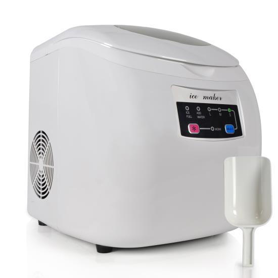 NutriChef PICEM20 Countertop Electronic Ice Maker, White