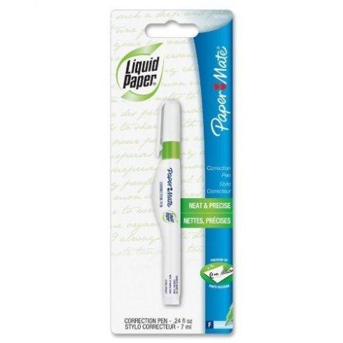 Paper Mate Liquid Paper Correction Pen, 7ml, White, 1 Pack