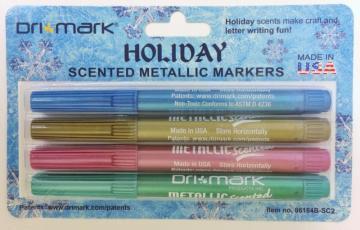 Dri Mark 86184B-SC2 Holiday Scented Metallic Markers