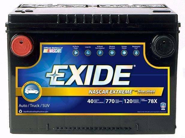 Exide 78X NASCAR Extreme Battery