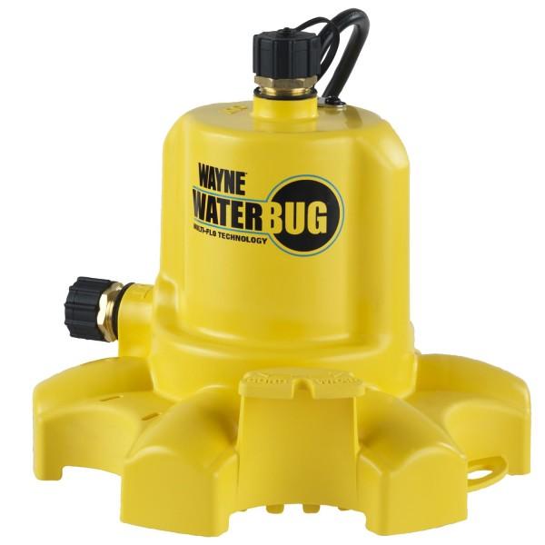 Wayne WWB WaterBUG 1/6 HP Submersible Utility Pump With Multi-Flo Technology