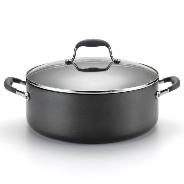Anolon Hard-anodized Nonstick 7.5” quart Grey Covered Wide Stockpot