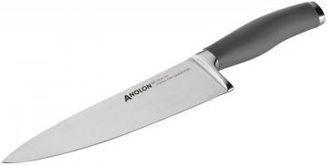 Anolon SureGrip Cutlery 8” Grey Japanese Chef Knife with Sheath