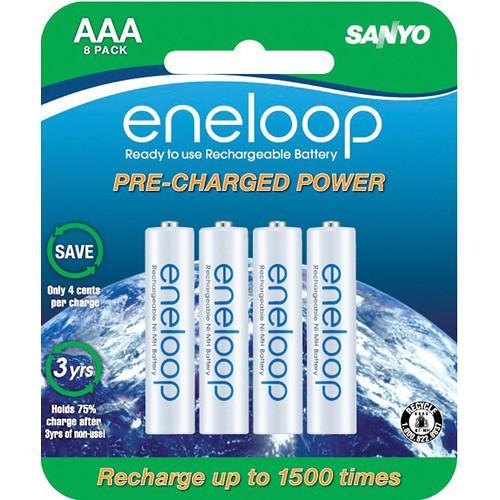 SANYO eneloop AAA 1800 cycle, Ni-MH Rechargeable Batteries, 8 Pack