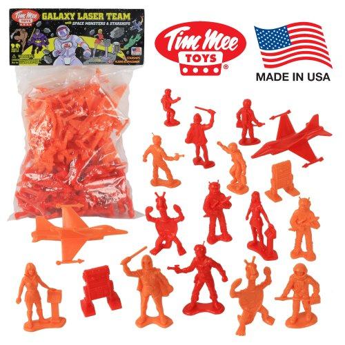 Tim Mee Galaxy Laser Team SPACE Figures: Red vs Orange 50pc Set