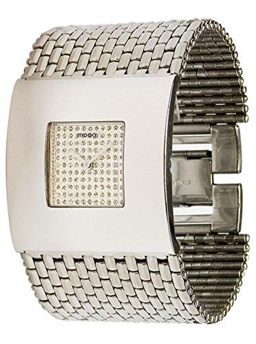 Moog Paris Damier Women's Watch with silver dial, silver strap