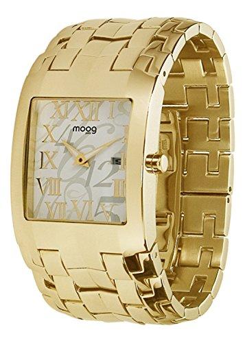 Moog Paris Jewel Rain Women's Watch with white dial, gold strap