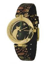 Moog Paris Lucille Women's Watch with black dial, black and gold strap