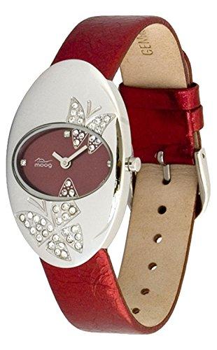 Moog Paris Butterflies Women's Watch with red dial, red strap