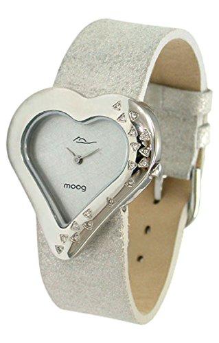 Moog Paris Heart Women's Watch with silver dial, silver strap