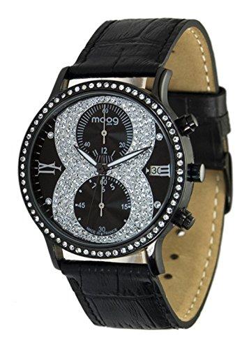 Moog Paris Chrono in 8 Women's Chronograph Watch with black dial