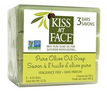 Kiss My Face Naked Pure Olive Oil Soap, Moisturizing Bar Soap