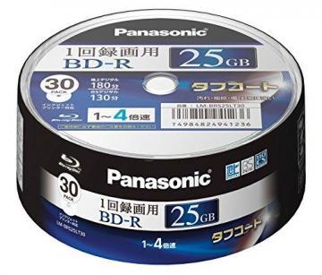 Panasonic Blu-ray BD-R Disk 25GB 4x Speed 30pack Spindle Printable