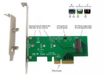 Ableconn PEXM2-SSD M.2 NGFF PCIe SSD to PCIe 3.0 x4 Host Adapter