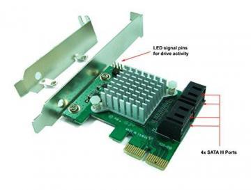 Ableconn PEX-SAT4R 4-Port SATA 6G PCI Express 2.0 Host Adapter