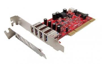 Ableconn PCI-UB124 USB 3.0 4-Port Low Profile PCI Host Adapter Card