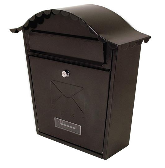Sterling Security Classic Post Box Black Powder Coated
