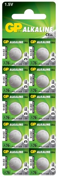 GP Alkaline Button Cell 1.5V Batteries LR44 10 Pack