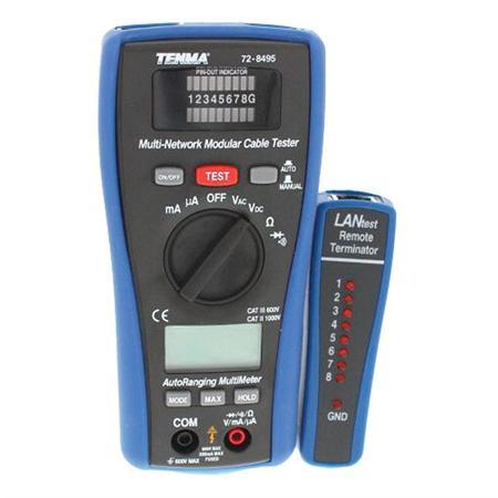 Tenma 2-in-1 LAN Tester and Digital MultiMeter with a 3.5 Digit LCD Display