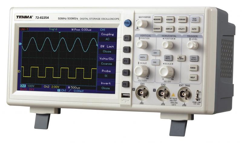 Tenma 50MHz 2 Channel Digital Oscilloscope with 500MS/s Sampling Rate
