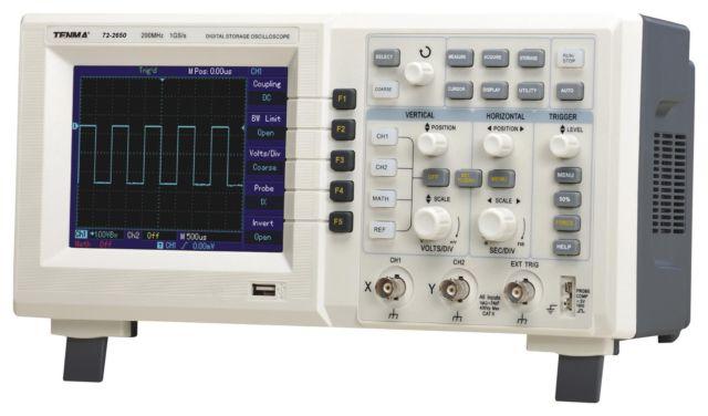 Tenma 200MHz 2 Channel Digital Oscilloscope with 1GS/s Sampling Rate