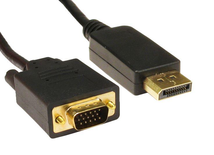 Pro Signal DisplayPort Male to VGA Male Lead, 1m Black