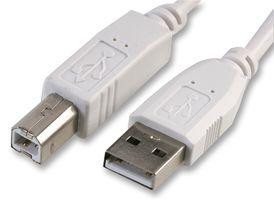 Pro Signal 3m White A Plug to B Plug USB 2.0 Cable