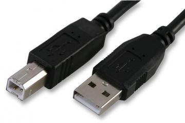 Pro Signal 2m Black A Plug to B Plug USB 2.0 Cable