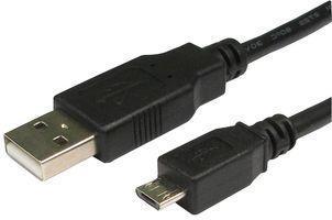 Pro Signal 0.5m Black Micro USB Cable