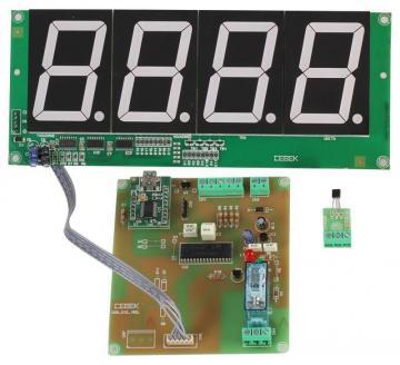 Cebek USB Thermostat/Thermometer, 4X 2.5" LEDS Module
