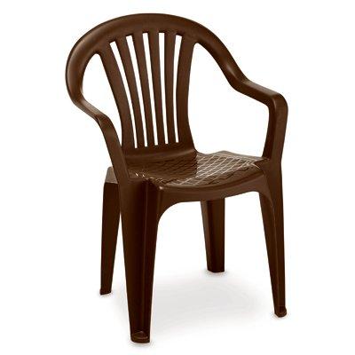 Adams Low-Back Stacking Chair, Resin, Matte Earth Brown